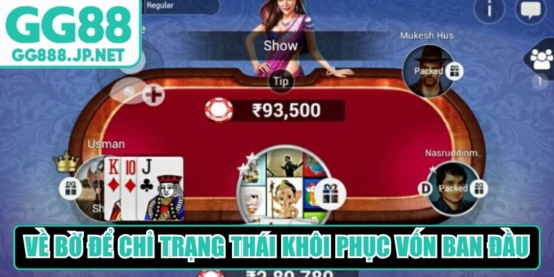 Về bờ được dùng để chỉ trạng thái người tham gia khôi phục lại số vốn ban đầu 